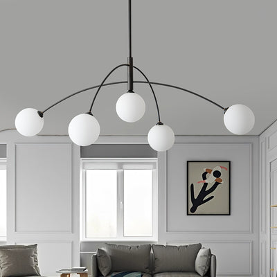 Orieliel Chandelier Valentina Arc Brass Elegant