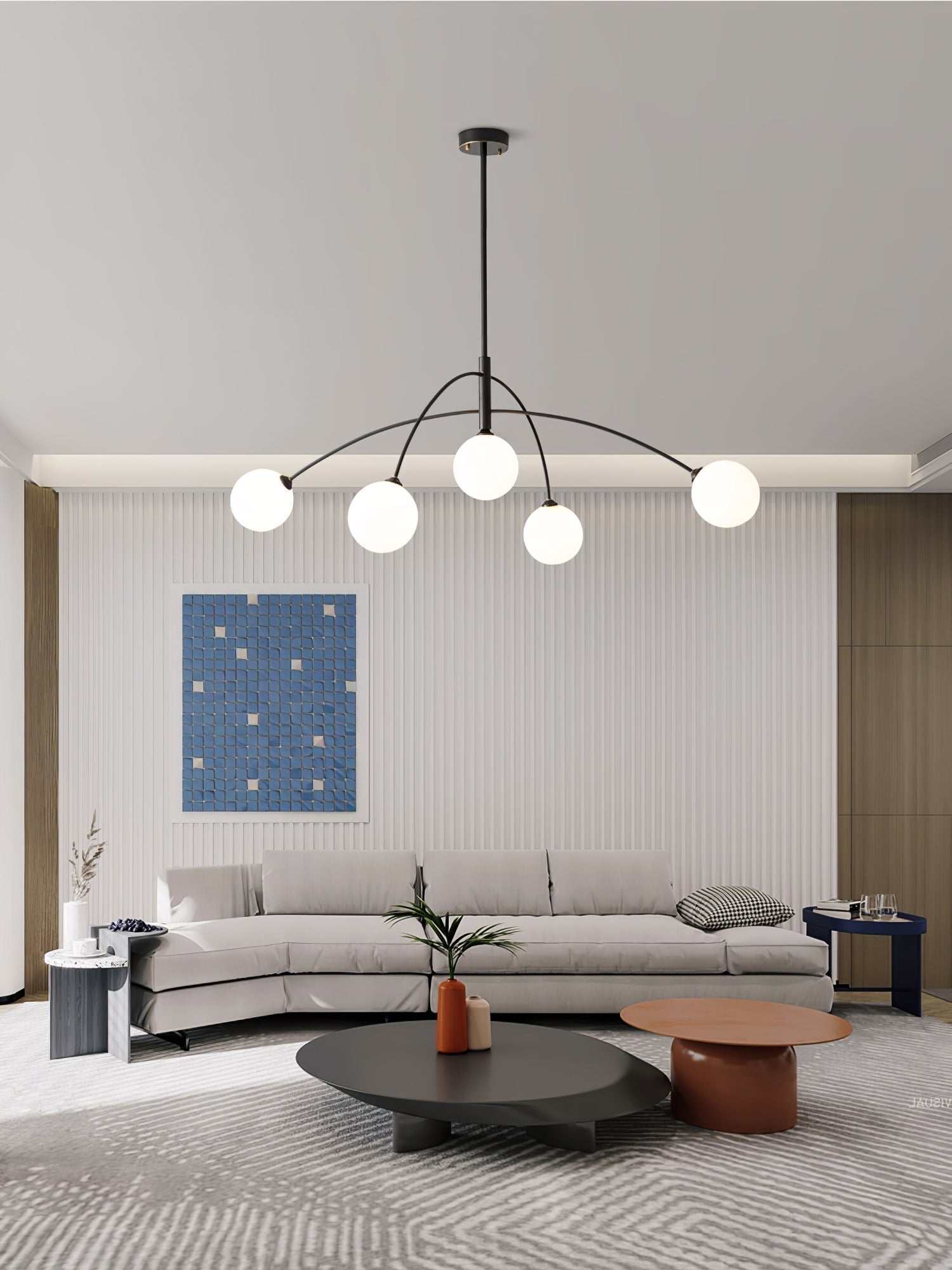 Orieliel Chandelier Valentina Arc Brass Elegant