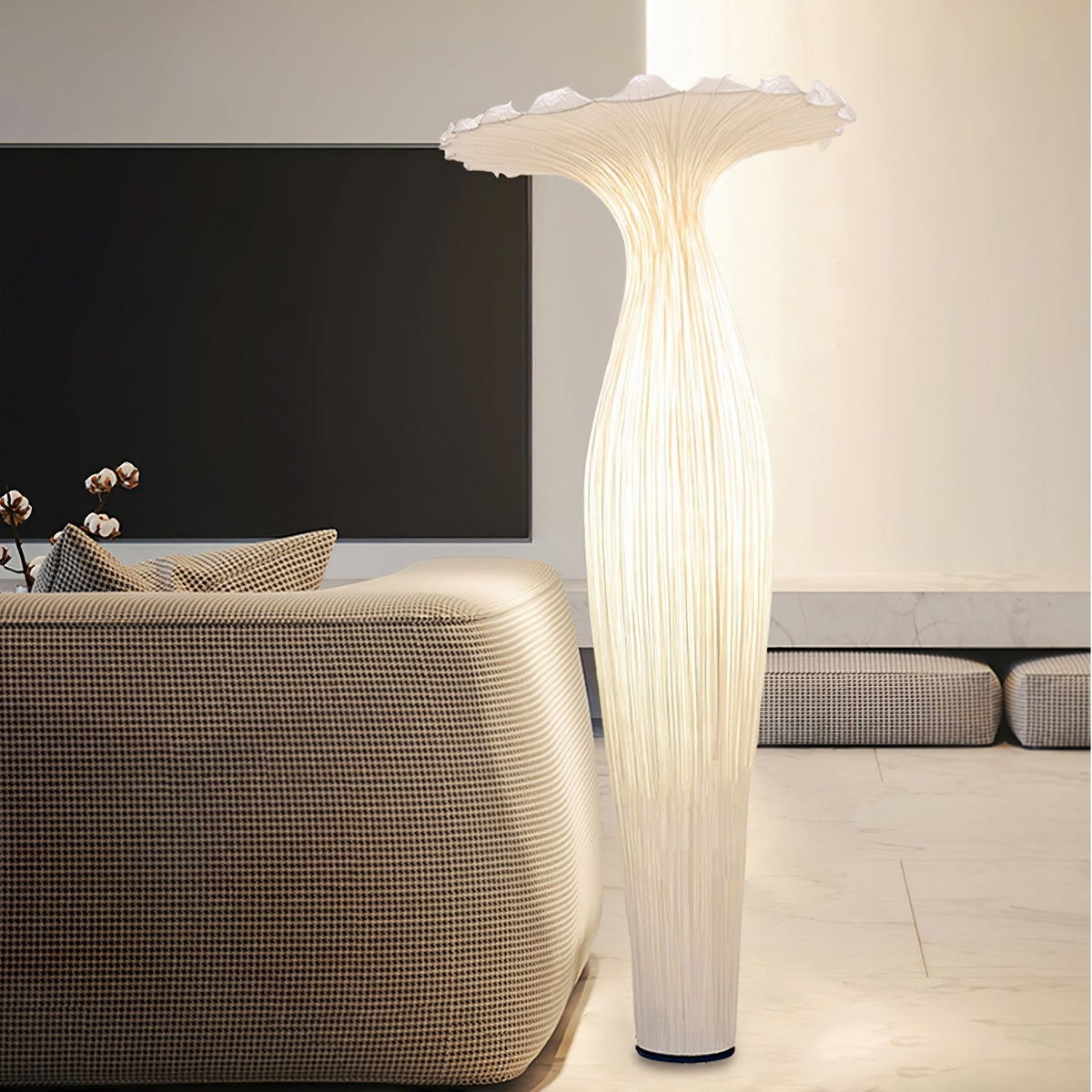 Zarinir Organic Fabric Floor Lamp