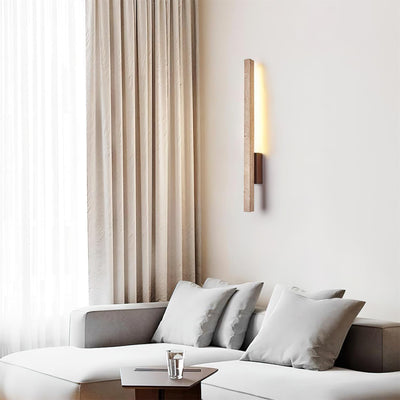 Opalyn Slim Travertine Wall Lamp - Neutral Decor