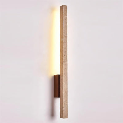 Opalyn Slim Travertine Wall Lamp - Neutral Decor