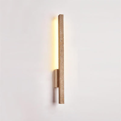 Opalyn Slim Travertine Wall Lamp - Neutral Decor
