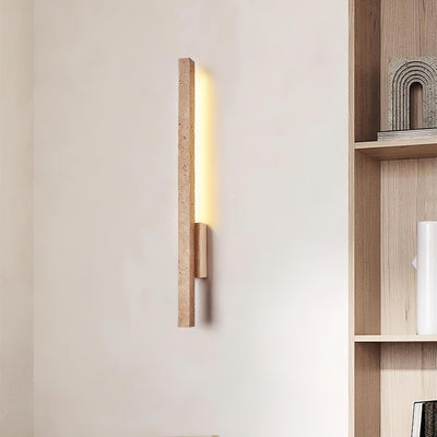 Opalyn Slim Travertine Wall Lamp - Neutral Decor