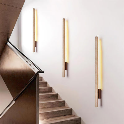 Opalyn Slim Travertine Wall Lamp - Neutral Decor