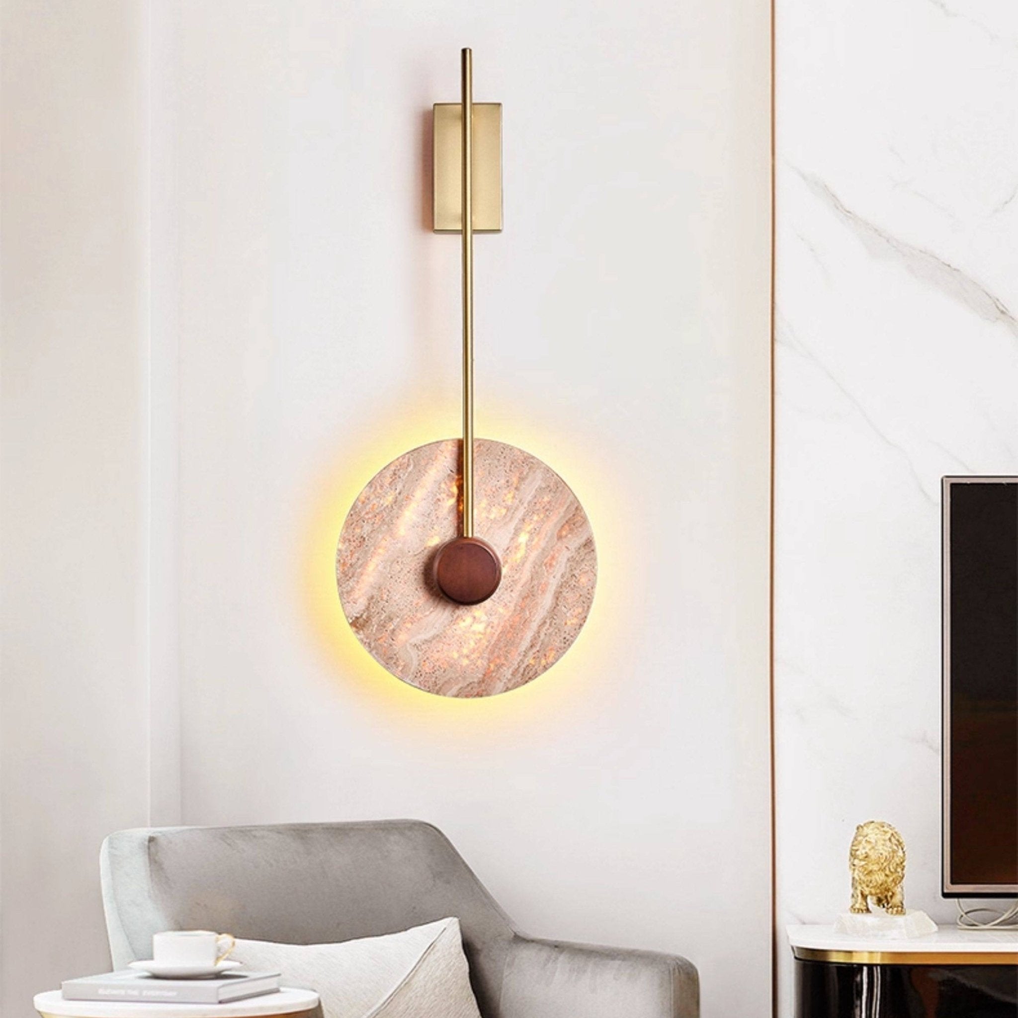 Solven Travertine Wall Lamp