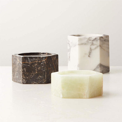 Marbryn Cube Marble Candle Holder