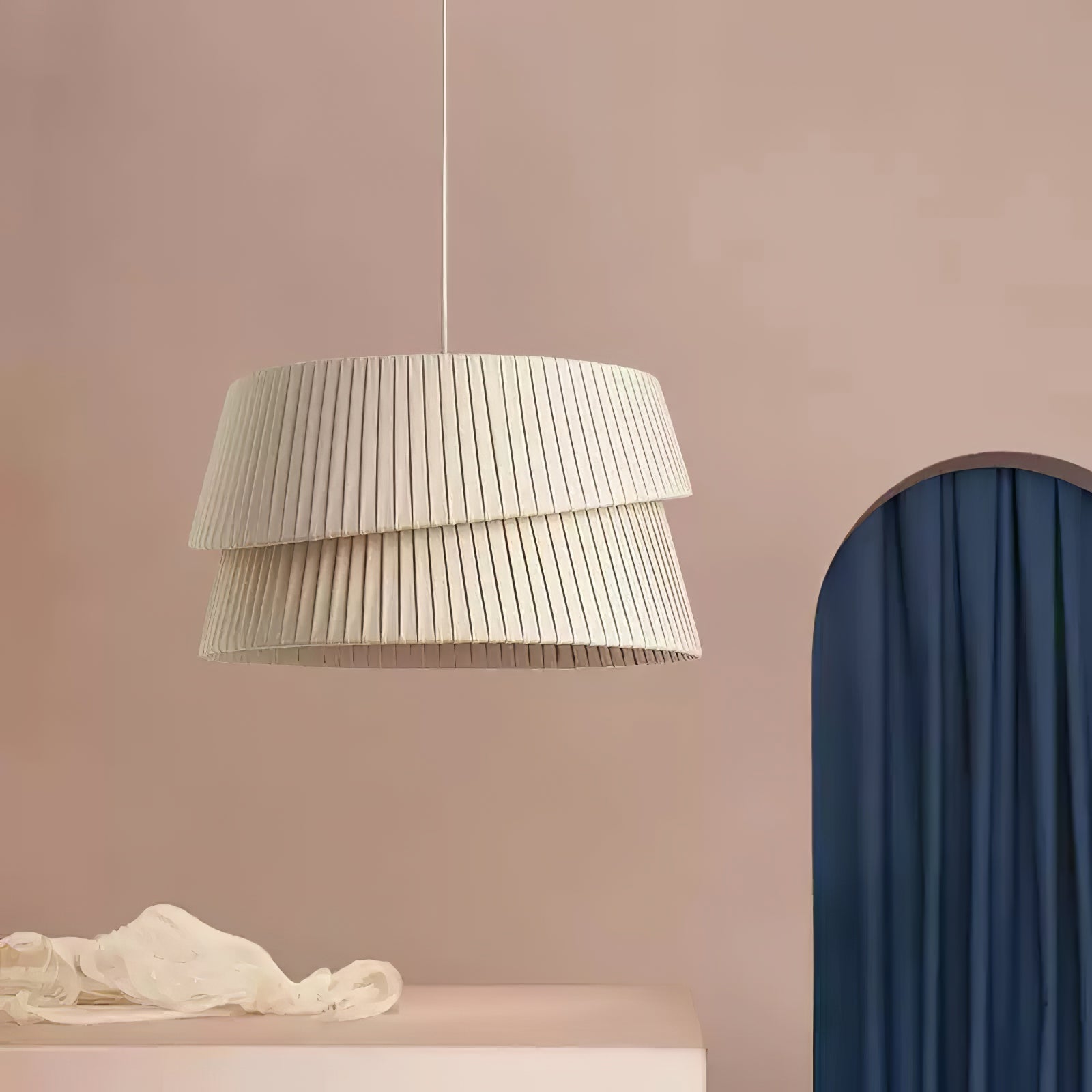Ilira PremiumElegance Twist Fabric Pendant Lamp