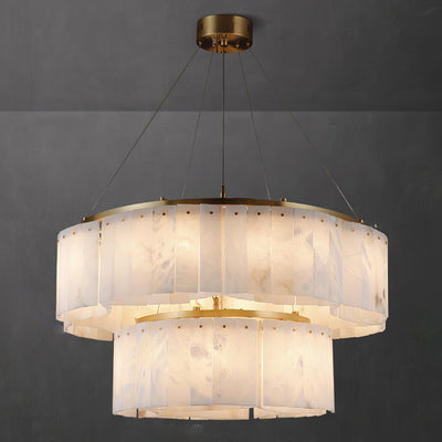 Ilveliel Double Tier Alabaster Pendant Light