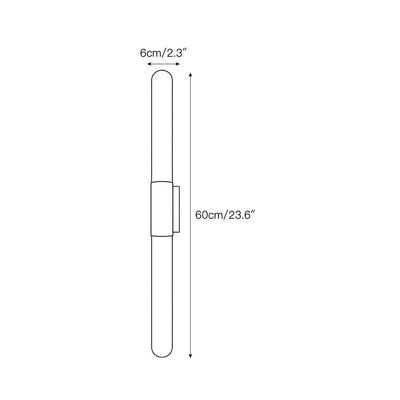 Eireaya Line Alabaster Tube Wall Sconce
