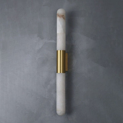 Eireaya Line Alabaster Tube Wall Sconce