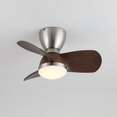 Aldiian Minimalist Brass Wood Ceiling Fan Light