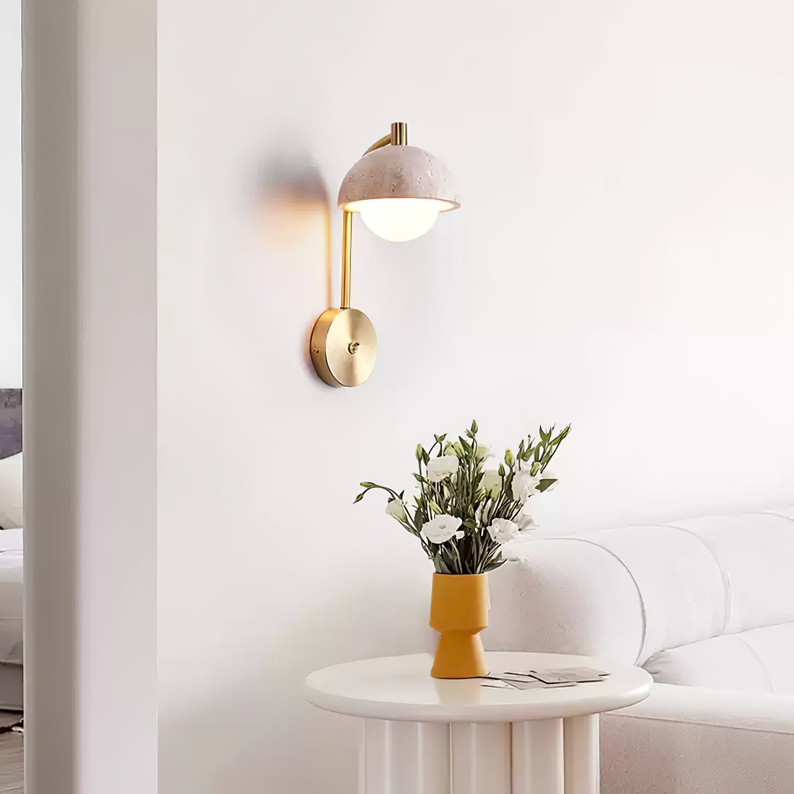 Seraaya Travertine Wall Light