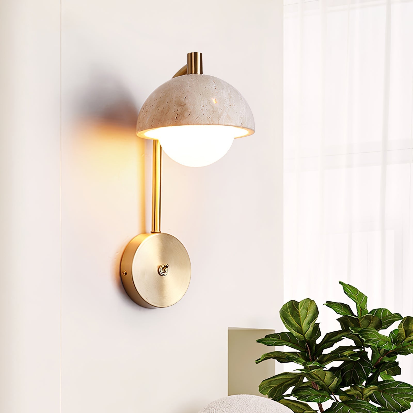 Seraaya Travertine Wall Light