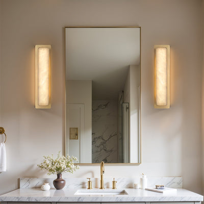 Ollore Linear Alabaster Wall Light - Neutral Decor