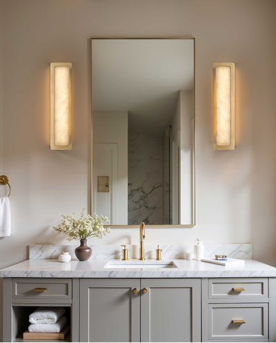 Ollore Linear Alabaster Wall Light - Neutral Decor