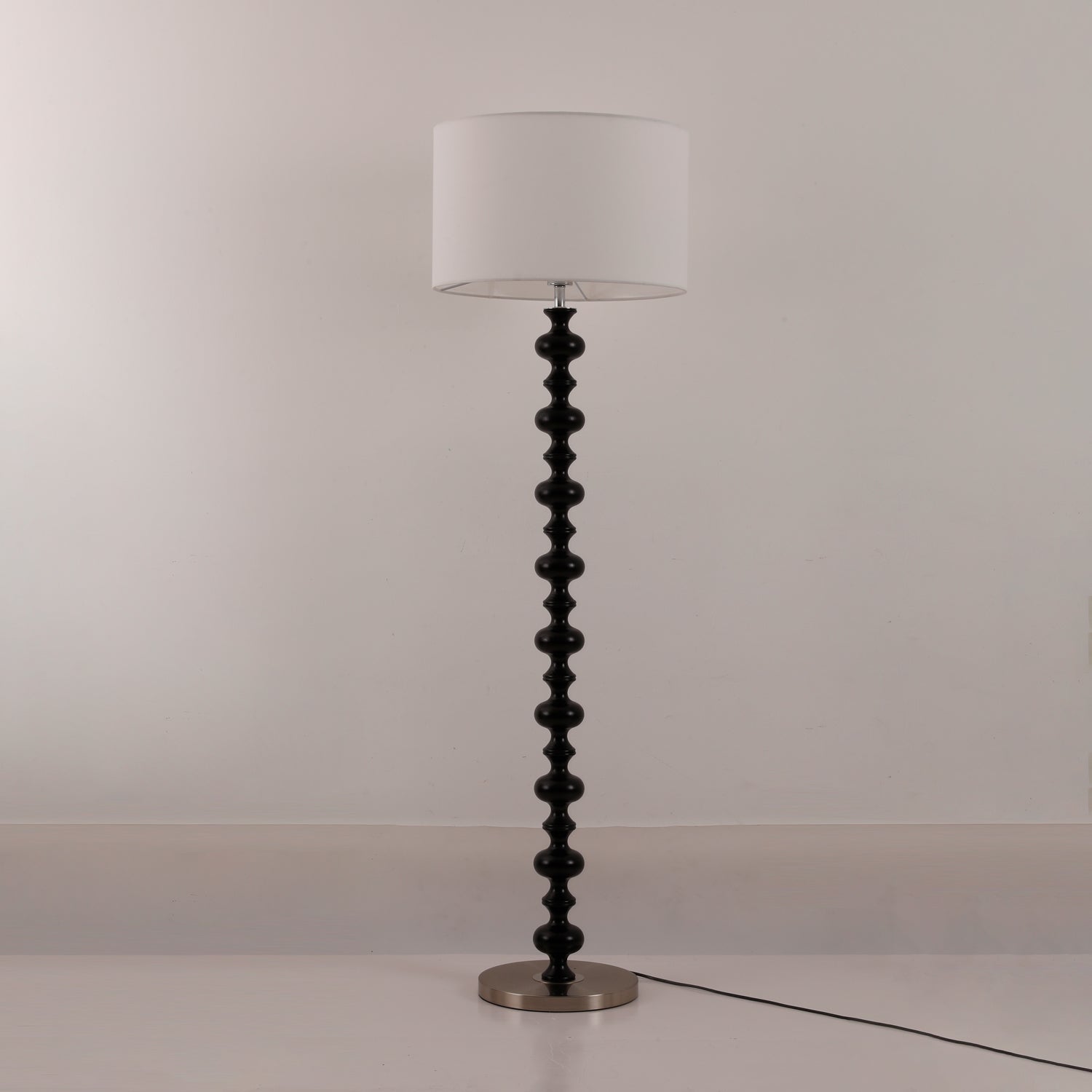 Eloisen Wood Fabric Minimalistic Floor Lamp