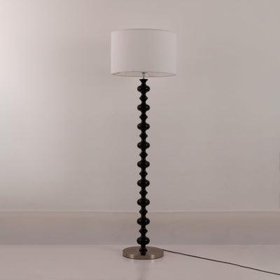 Eloisen Wood Fabric Minimalistic Floor Lamp