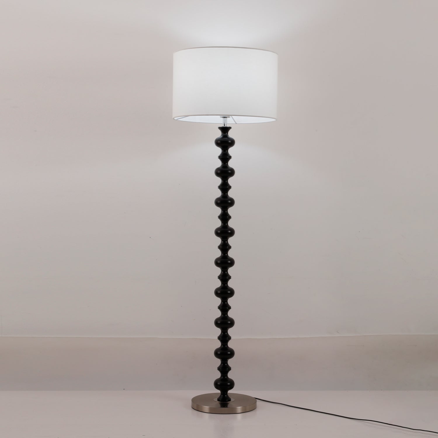 Eloisen Wood Fabric Minimalistic Floor Lamp