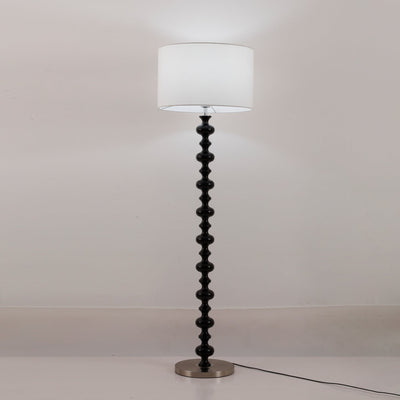 Eloisen Wood Fabric Minimalistic Floor Lamp