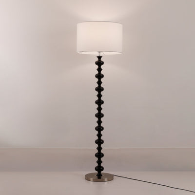 Eloisen Wood Fabric Minimalistic Floor Lamp