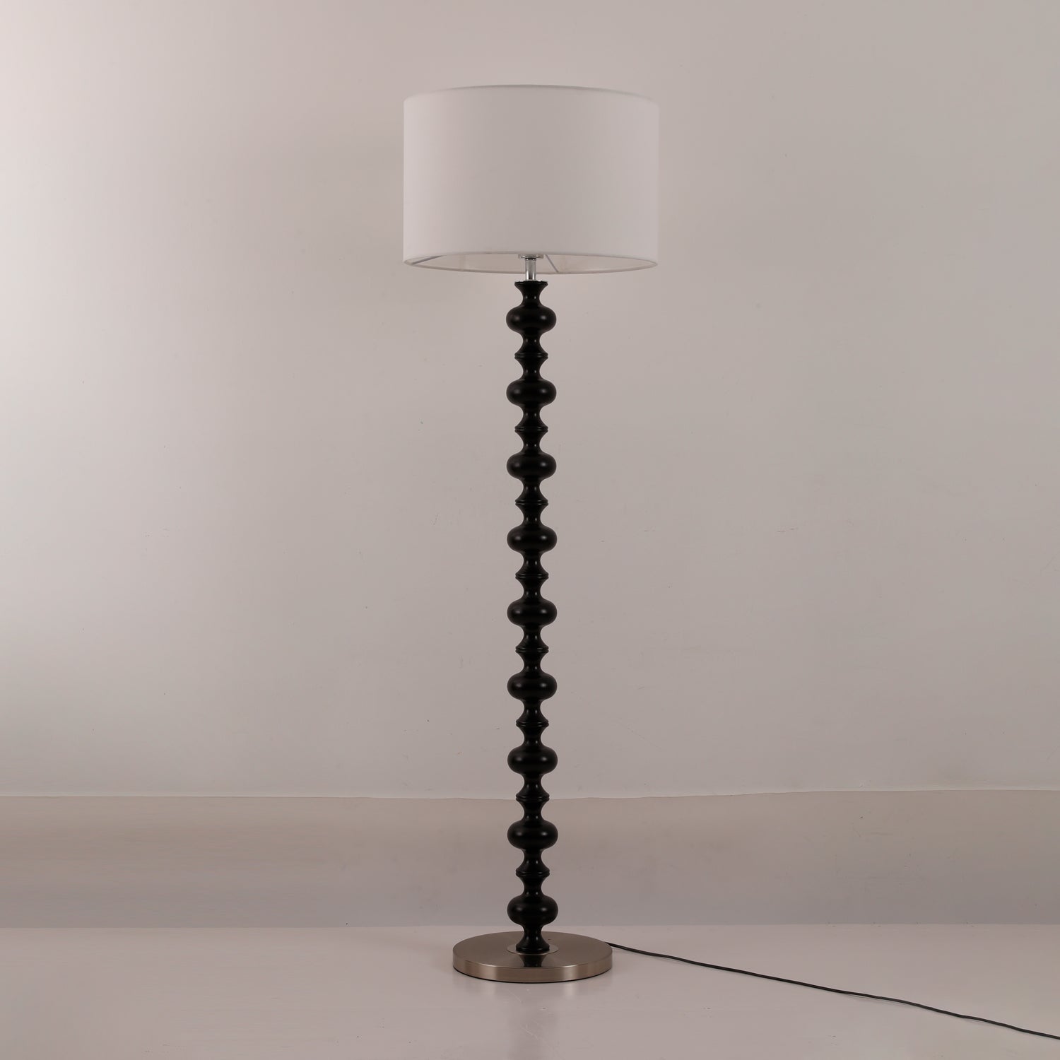 Eloisen Wood Fabric Minimalistic Floor Lamp