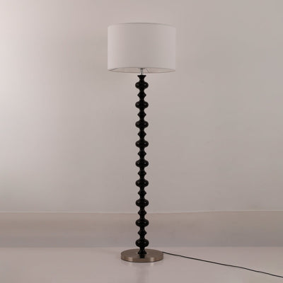 Eloisen Wood Fabric Minimalistic Floor Lamp