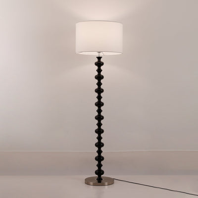 Eloisen Wood Fabric Minimalistic Floor Lamp