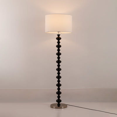 Eloisen Wood Fabric Minimalistic Floor Lamp