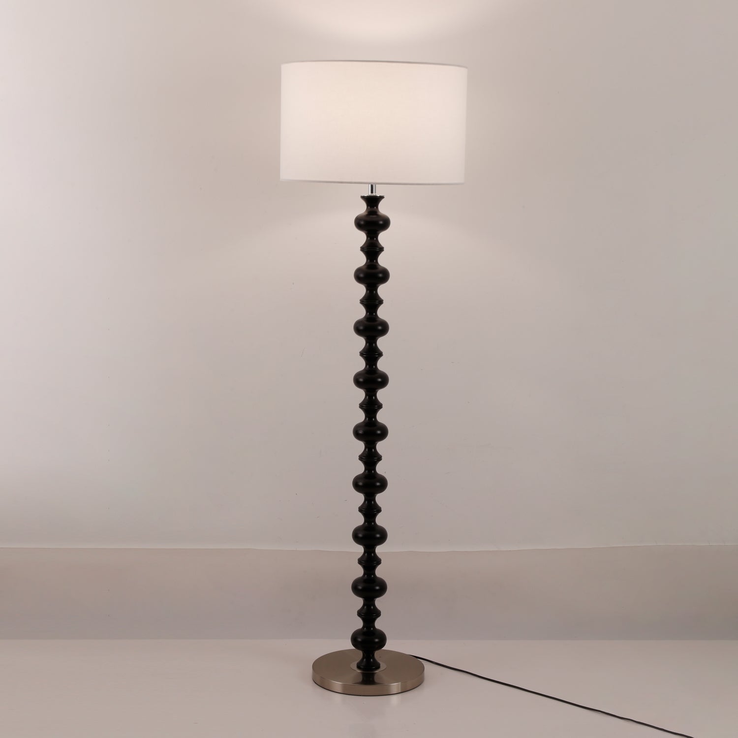 Eloisen Wood Fabric Minimalistic Floor Lamp