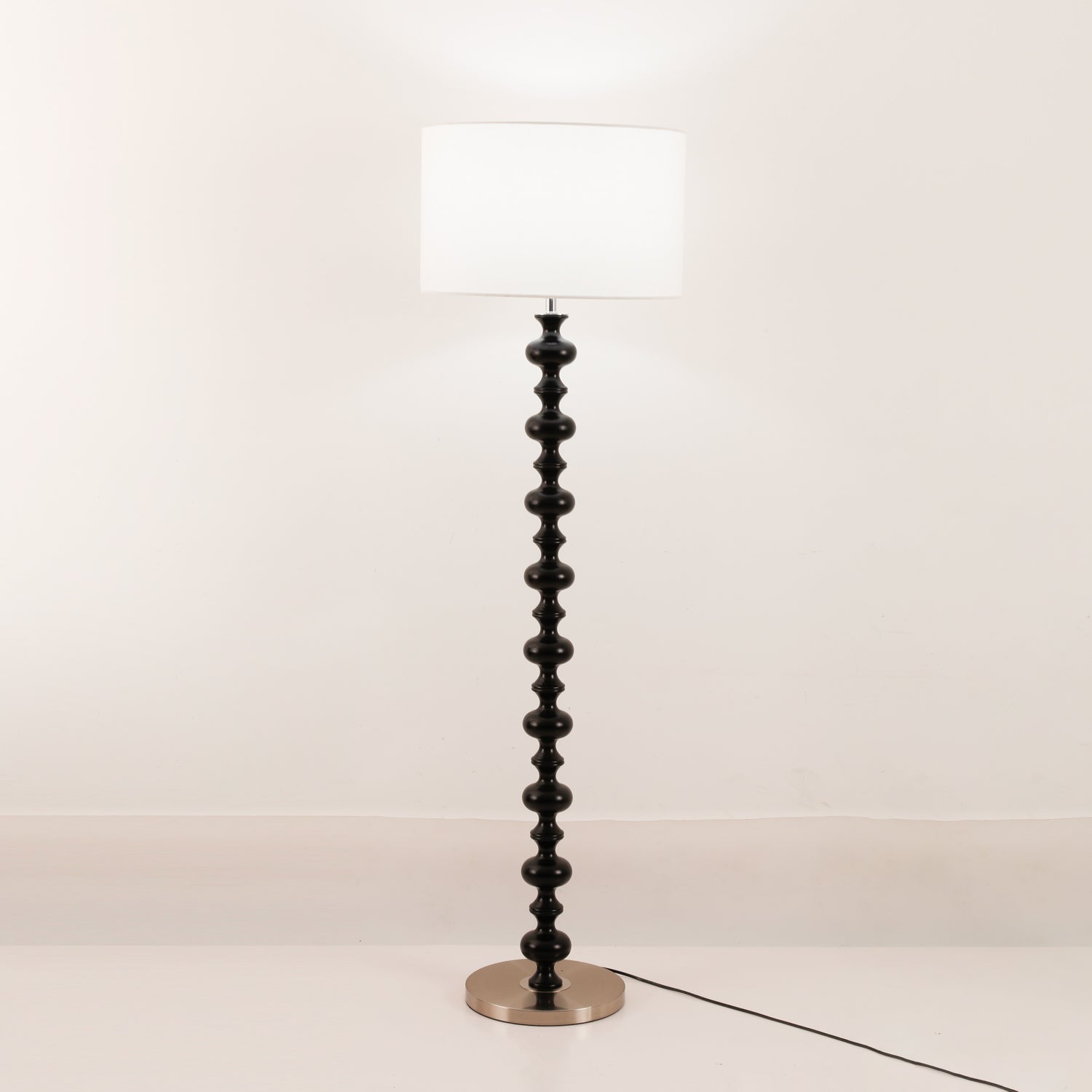 Eloisen Wood Fabric Minimalistic Floor Lamp