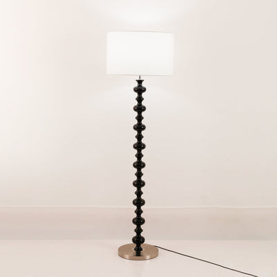 Eloisen Wood Fabric Minimalistic Floor Lamp