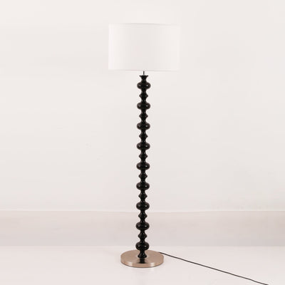 Eloisen Wood Fabric Minimalistic Floor Lamp