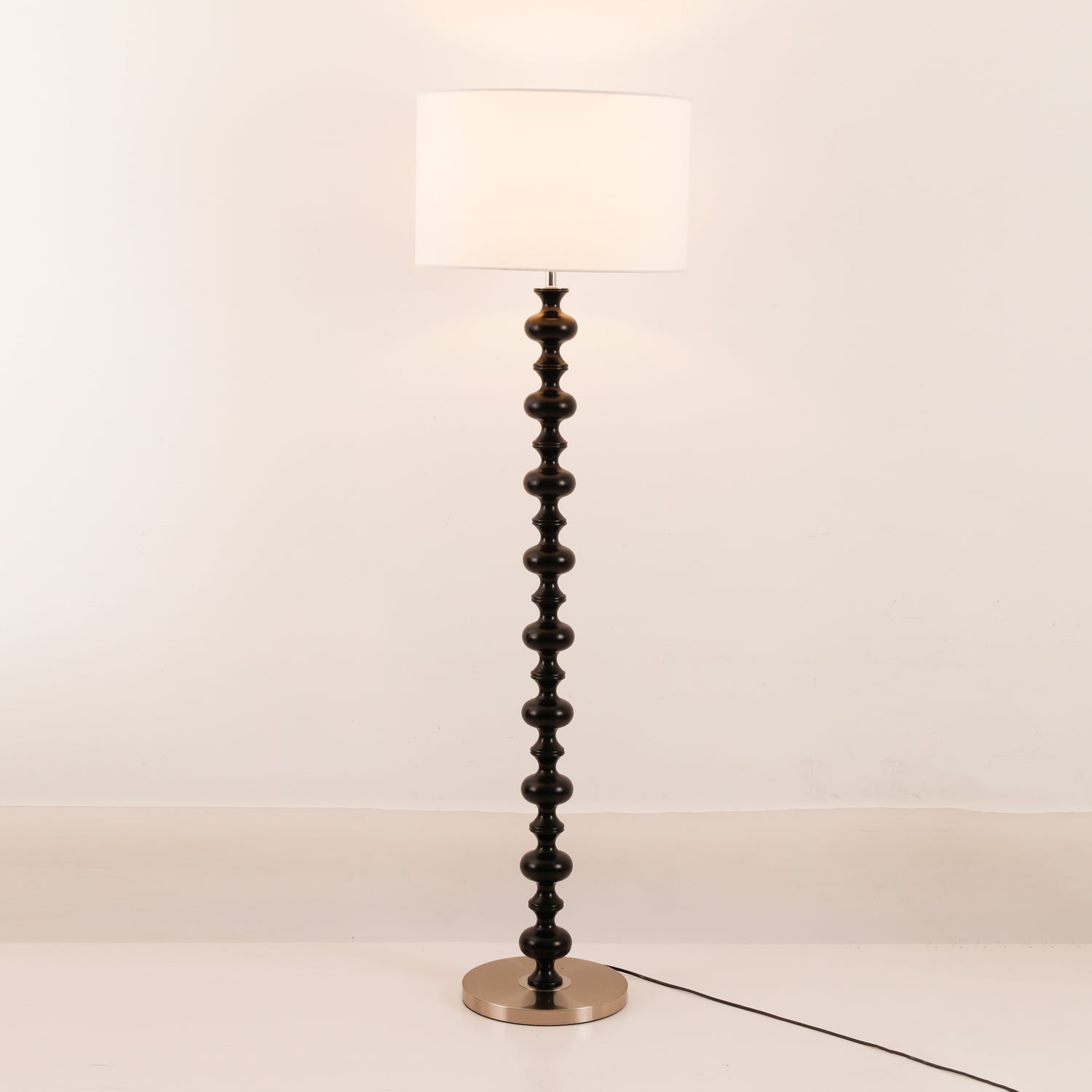 Eloisen Wood Fabric Minimalistic Floor Lamp