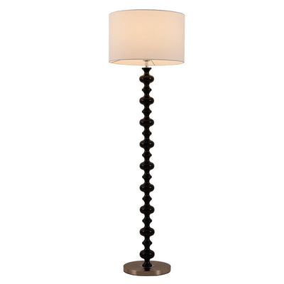 Eloisen Wood Fabric Minimalistic Floor Lamp