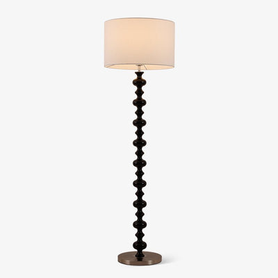 Eloisen Wood Fabric Minimalistic Floor Lamp