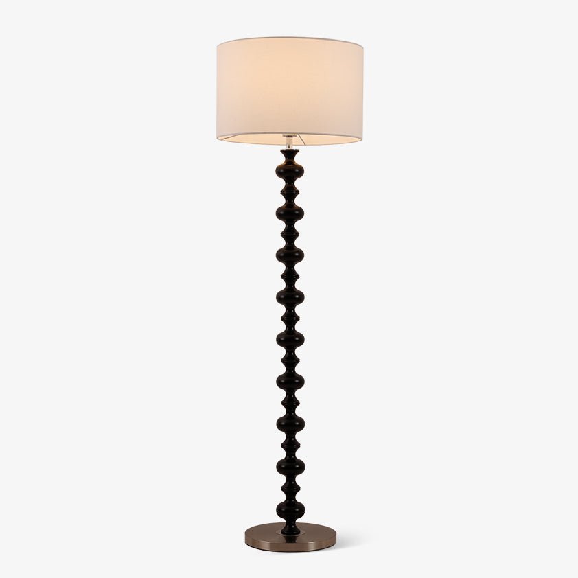Eloisen Wood Fabric Minimalistic Floor Lamp