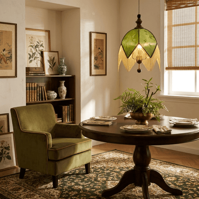 Delphine Verdant Fringe Pendant Light
