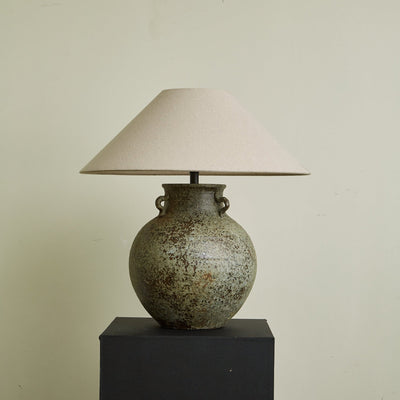 Doria Verdigris Handle Table Lamp
