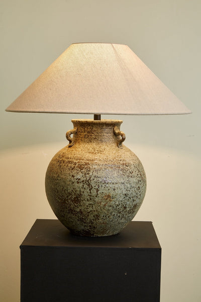Doria Verdigris Handle Table Lamp