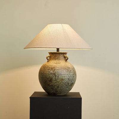 Doria Verdigris Handle Table Lamp