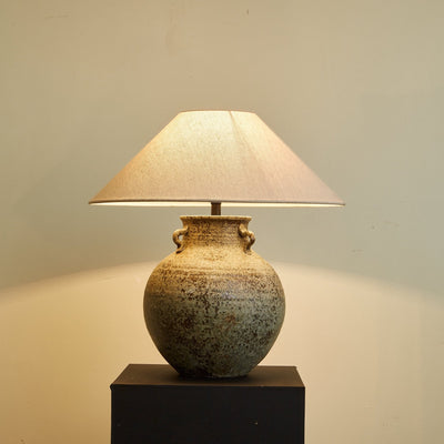 Doria Verdigris Handle Table Lamp