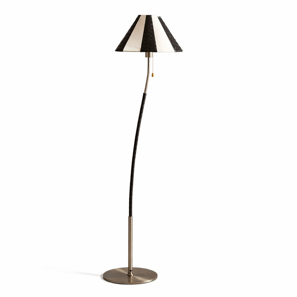 Selorelle Curved Striped Floor Lamp