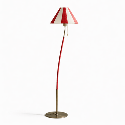 Selorelle Curved Striped Floor Lamp
