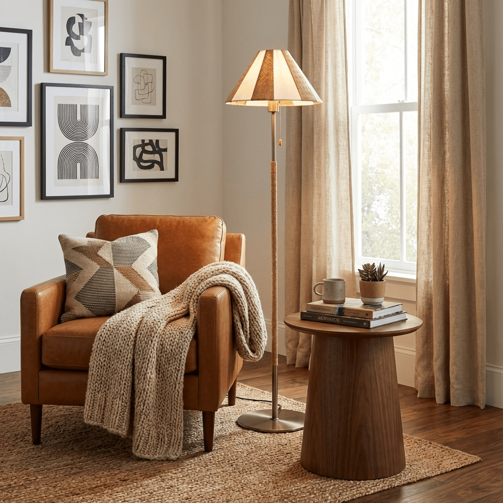 Avenoette Verona Striped Floor Lamp