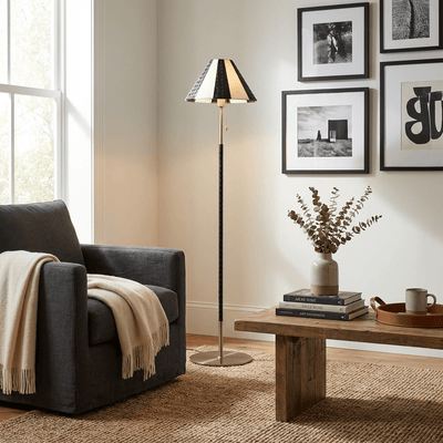 Avenoette Verona Striped Floor Lamp