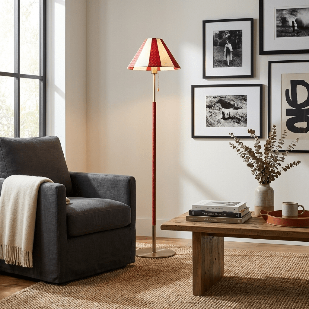 Avenoette Verona Striped Floor Lamp