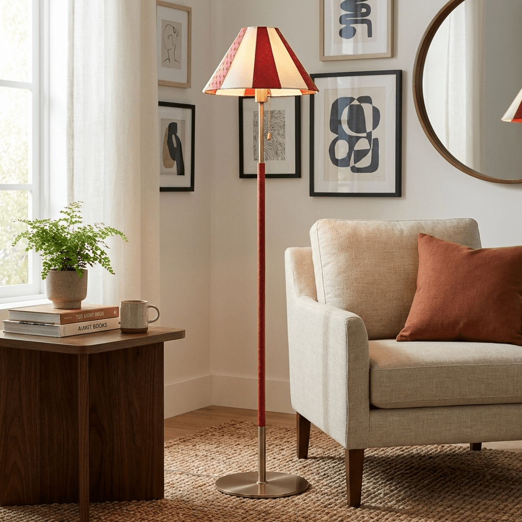 Avenoette Verona Striped Floor Lamp