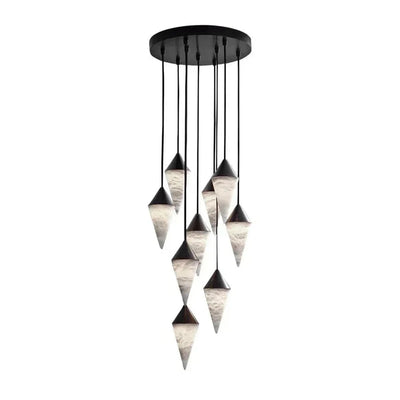 Ilverford Faceted Alabaster Drop Chandelier