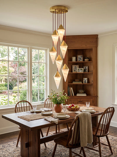 Ilverford Faceted Alabaster Drop Chandelier
