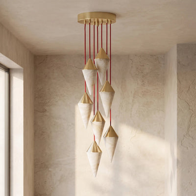 Ilverford Faceted Alabaster Drop Chandelier